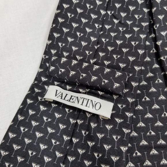 B8,262 Valentino Neck Tie Martini Glasses Silk - Picture 4 of 4